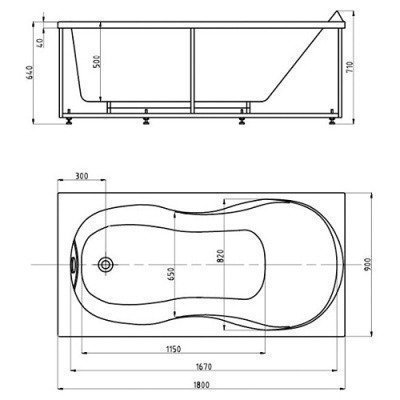 Ванна акриловая Aquatek - Мартиника 180x90 (MAR180-0000068)