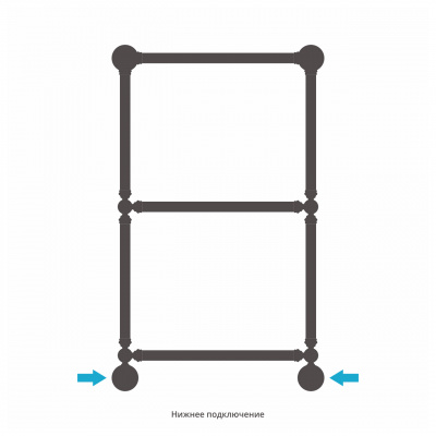 Водяной полотенцесушитель Сунержа - Ренессанс 1304 860x500 (00-0280-8650)