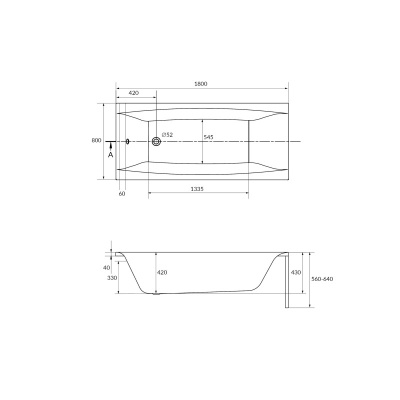 Ванна Cersanit прямоугольная VIRGO 180*80 (A64626)