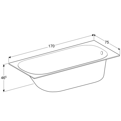 Ванна прямоугольная ванна 170x75 Geberit SOANA (554.006.01.1) Ванна прямоугольная ванна 170x75 Geberit SOANA (554.006.01.1)