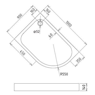 Душевой поддон Gemy (ST19 L)