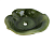 Раковина-чаша Bronze de Luxe LEAF на столешницу, зеленый глянец (2427)