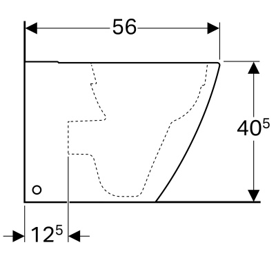 Унитаз напольный приставной безободковый Geberit iCon Square (211910000)