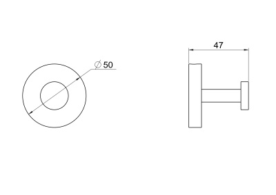 Крючок AQUATEK, матовый черный БЕТТА (AQ4601MB)