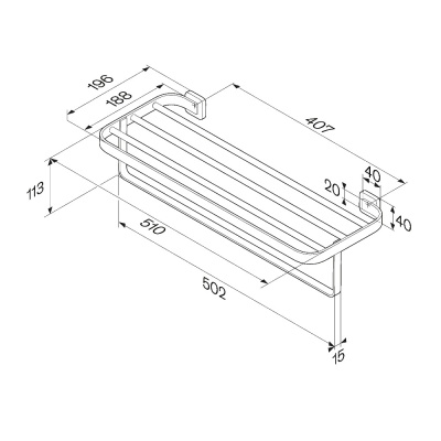 Полка для полотенец Am.Pm Func (A8F37700)