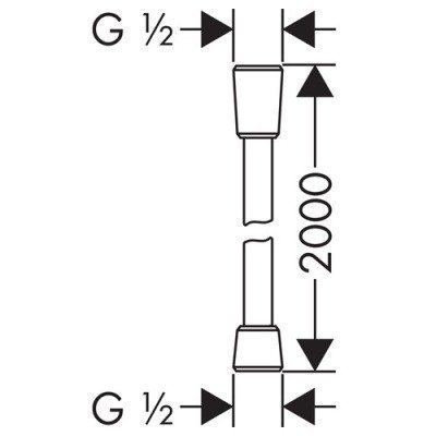 Шланг Hansgrohe - Isiflex 2.00 м. ½’ (28274000)