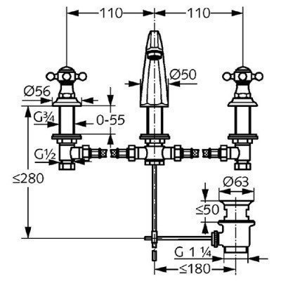 Смеситель для раковины Kludi - ADLON (510434520)