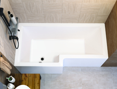 Ванна акриловая 1Marka "LINEA" 165*85 R (01лин16585п)