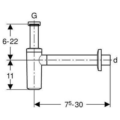 Сифон для умывальника - Geberit (151.035.11.1)