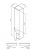 Шкаф-колонна, подвесной, правый, 35 см AM.PM Like (M80CHR0356WG)
