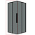 1/2 душ.ограждения 1/2.К33.01.11.21.10 Galaxy (110*195) черный матовый, стекло тонированное, 1 место (1/2.K33.01.11.21.10)