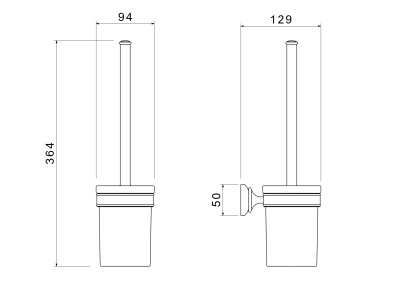 Ершик AQUATEK, полир. золото КЛАССИК (AQ4510PG)