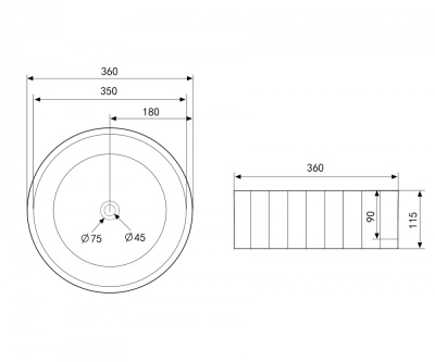 Раковина накладная ABBER Bequem белая (AC2111)