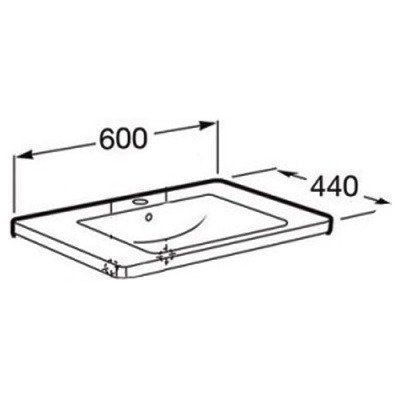 Раковина накладная Roca - Gap 60x44 (327472000)