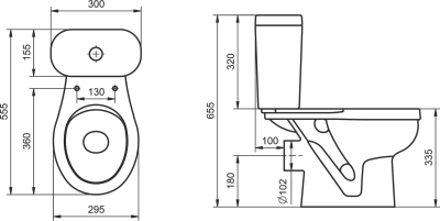 Детский унитаз-компакт Santek Каспер (1WH501741)