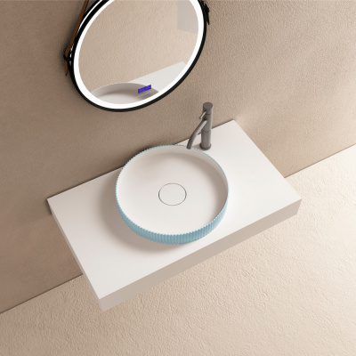 Раковина накладная ABBER Stein голубая (AS2604Blau)