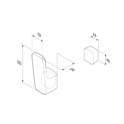 Крючок для полотенец Am.Pm Func (A8F35500) Крючок для полотенец Am.Pm Func (A8F35500)