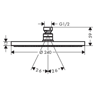 Верхний душ Hansgrohe - Raindance S (27623000)