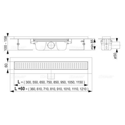 Душевой лоток - AlcaPlast (APZ1-1150)