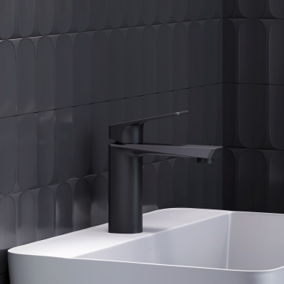 Смеситель для умывальника Damixa Merkur, чёрный (400210300)