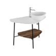 Керамическая столешница Vitra Plural 100 см под раковину, цвет матовый белый, правосторонняя (62581)