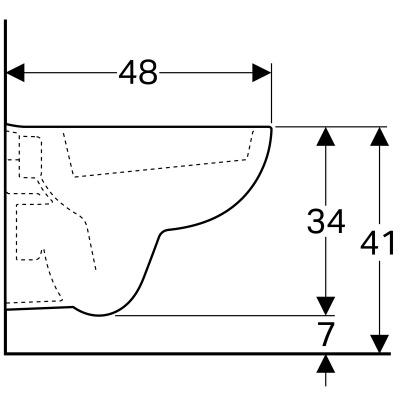 Унитаз подвесной Geberit Renova Compact (203245000)