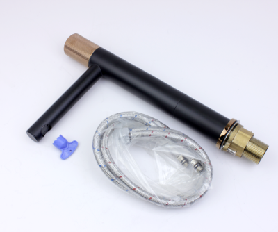 Смеситель высокий AVANTGARDE черный/ розовое золото (2030MH)