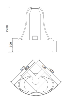 Акриловая ванна Gemy (G9069 O)