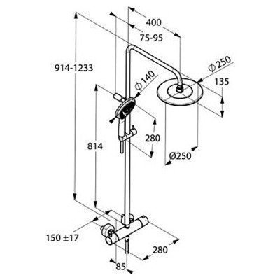 Душевая система Kludi - Freshline Dual Shower System (6709205-00) Душевая система Kludi - Freshline Dual Shower System (6709205-00)