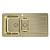 ALVEUS мойка LINE MONARCH 10 GOLD 980X500 1+1/2 в компл. с выпуском без сифона (1078566)