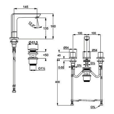Смеситель для раковины  Kludi  -  AMEO (413930530)
