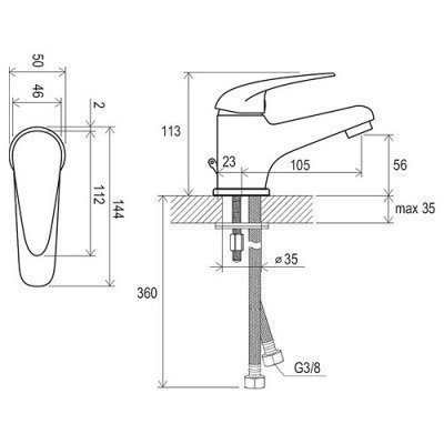 Смеситель для раковины Ravak - Suzan (X070002)