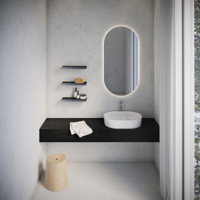 Полка Ravak Slim S, черный / хром (X07P575)