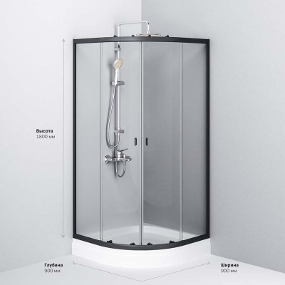 Душевое ограждение 90х90,  без поддона AM.PM X-Joy Twin Slide (W88G-205-090BT64)