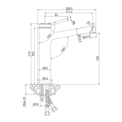 Смеситель Lemark Minima для раковины (LM3837C)