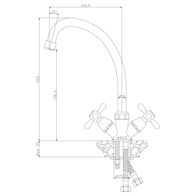 Смеситель Rossinka для кухни (Y02-71)