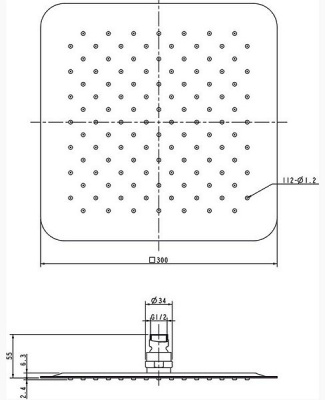 Лейка для душевого вывода Ravak Slim Chrome 300 мм 982.00 (X07P016) Лейка для душевого вывода Ravak Slim Chrome 300 мм 982.00 (X07P016)