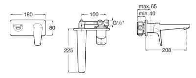 Встраиваемый смеситель для раковины Roca - Atlas (5A3590C00)