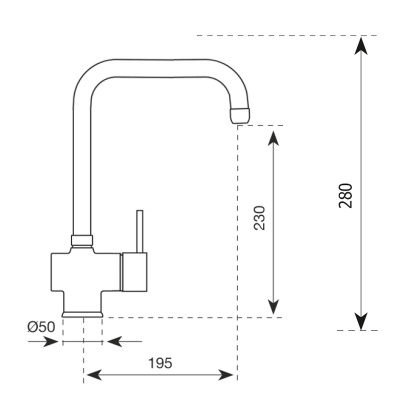 Смеситель для кухни Paini Cox (78CR5881B90KM)