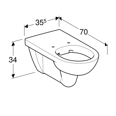 Унитаз подвесной безободковый Geberit Renova Comfort (208570000)