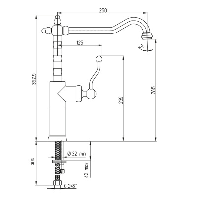 Смеситель для кухни Paini Duomo (88CR572LLKM)