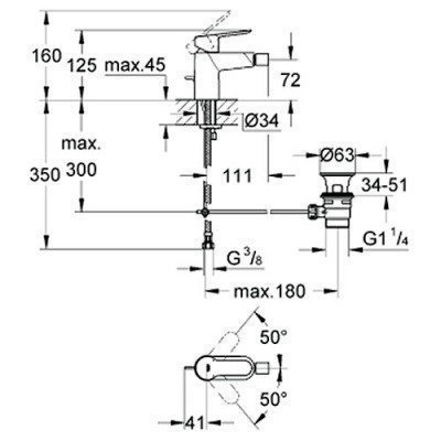 Смеситель для биде Grohe - BauEdge (23331000)