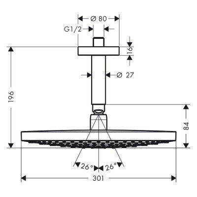 Верхний душ Hansgrohe - Raindance Select S (27337000)