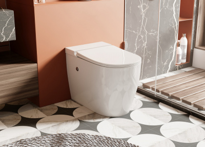 Унитаз ABBER Bequem приставной белый с импульсным смывом (AC1115P)