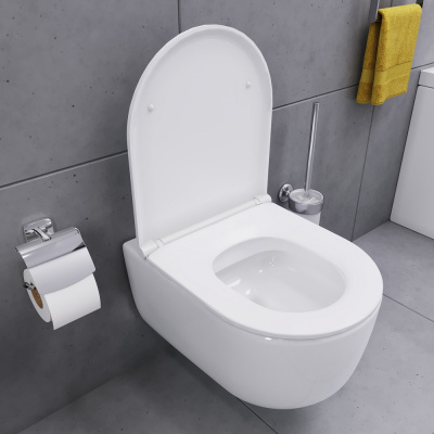 Damixa Sirius подвесной унитаз безободковый с сиденьем микролифт (DX86C1700SC)