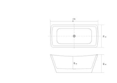 Ванна акриловая Aquatek ВЕРСА, отдельностоящая, 1780*800*630 (AQ-4880)