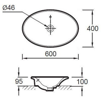 Раковина Jacob Delafon - Presquile 60x40 (E4439-00)
