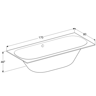 Ванна прямоугольная 180x80 Geberit SOANA (554.007.01.1)