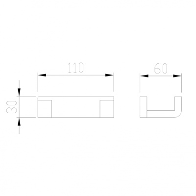 Крючок двойной ABBER Westen золото матовое (AA1750G)