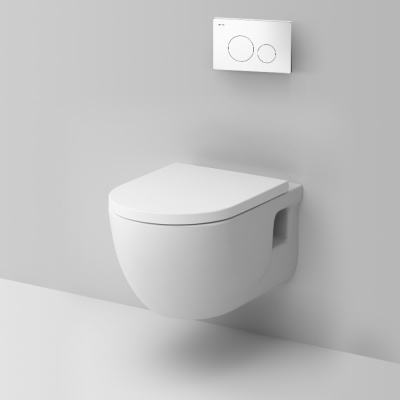 AM.PM Комплект инсталляция с клав Pro L белый с подвесным унитазом Like FlashClean с сид (IS49001.801701)